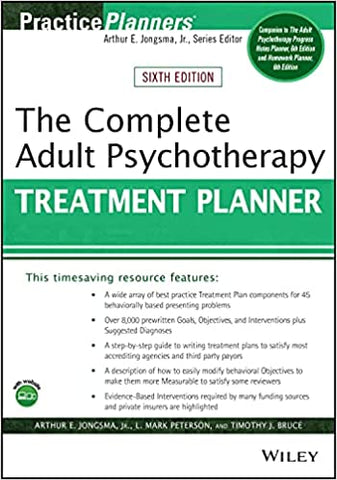 The Complete Adult Psychotherapy Treatment Planner Broché – 24 juin 2021